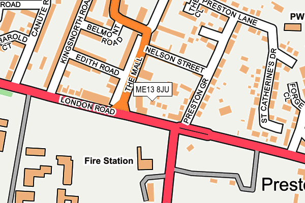 ME13 8JU map - OS OpenMap – Local (Ordnance Survey)