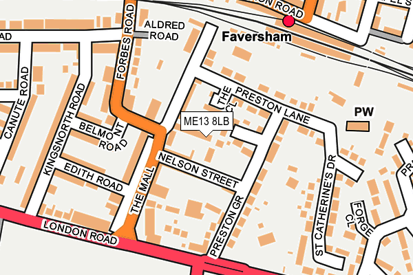 ME13 8LB map - OS OpenMap – Local (Ordnance Survey)