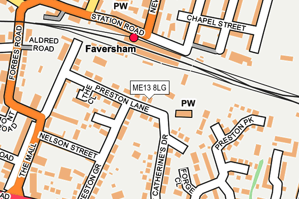 ME13 8LG map - OS OpenMap – Local (Ordnance Survey)