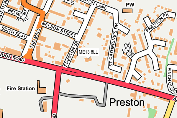 ME13 8LL map - OS OpenMap – Local (Ordnance Survey)