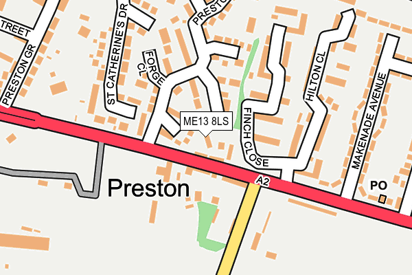 ME13 8LS map - OS OpenMap – Local (Ordnance Survey)