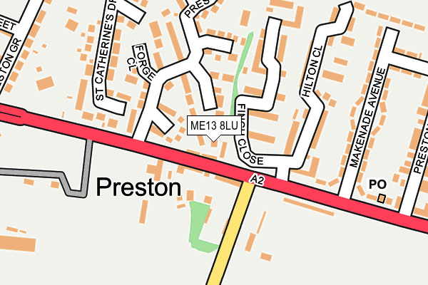 ME13 8LU map - OS OpenMap – Local (Ordnance Survey)