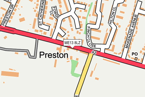 ME13 8LZ map - OS OpenMap – Local (Ordnance Survey)