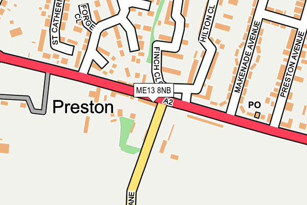 ME13 8NB map - OS OpenMap – Local (Ordnance Survey)