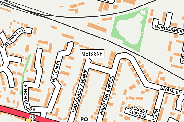 ME13 8NF map - OS OpenMap – Local (Ordnance Survey)