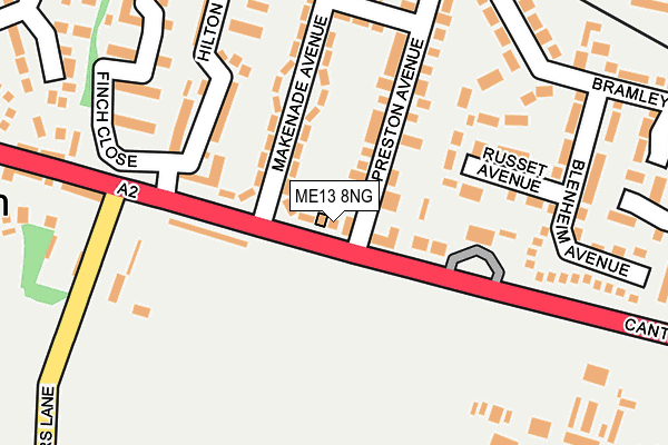 ME13 8NG map - OS OpenMap – Local (Ordnance Survey)