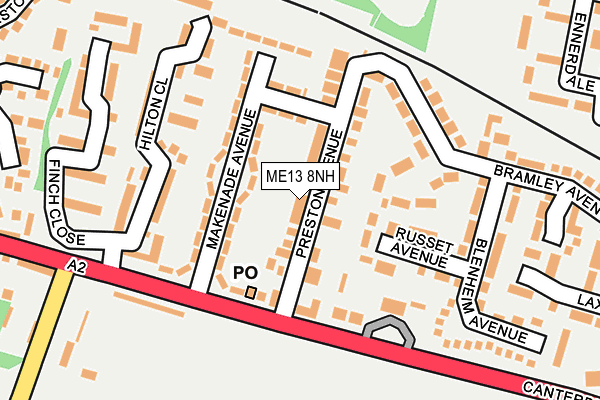 ME13 8NH map - OS OpenMap – Local (Ordnance Survey)