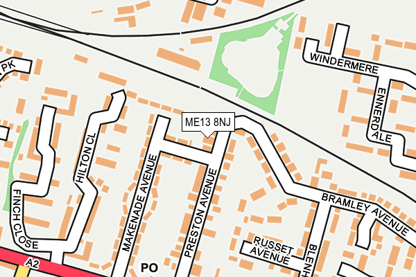 ME13 8NJ map - OS OpenMap – Local (Ordnance Survey)