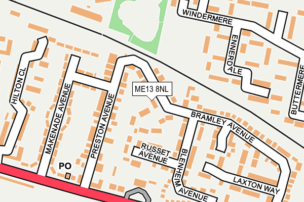 ME13 8NL map - OS OpenMap – Local (Ordnance Survey)