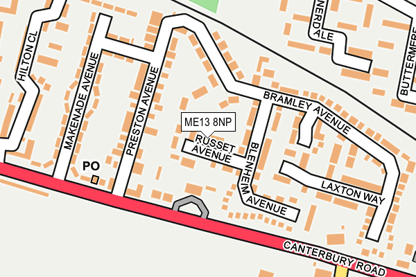 ME13 8NP map - OS OpenMap – Local (Ordnance Survey)