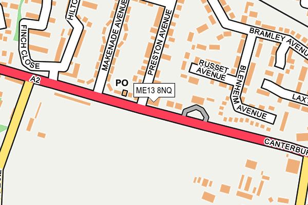 ME13 8NQ map - OS OpenMap – Local (Ordnance Survey)