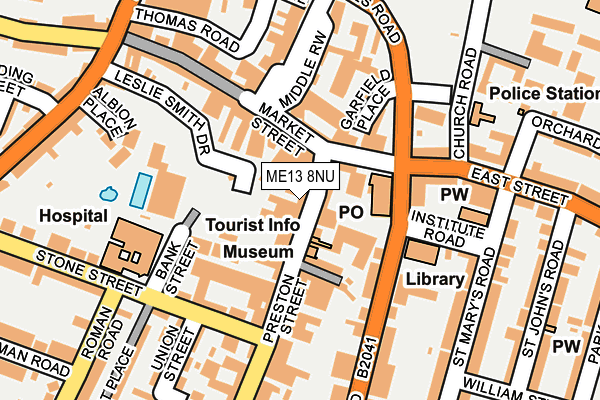 ME13 8NU map - OS OpenMap – Local (Ordnance Survey)