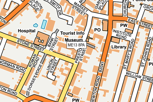 ME13 8PA map - OS OpenMap – Local (Ordnance Survey)