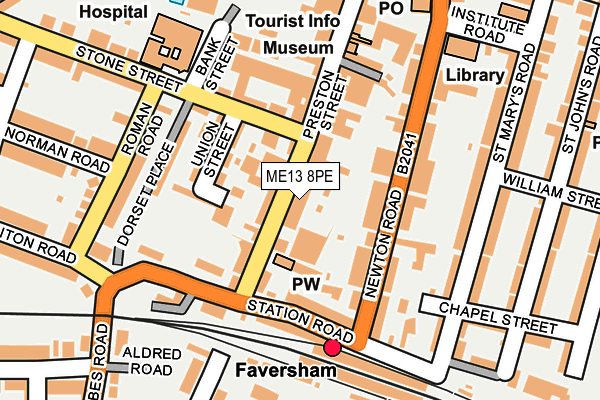 Map of RAILWAY HOTEL (FAVERSHAM) LIMITED at local scale