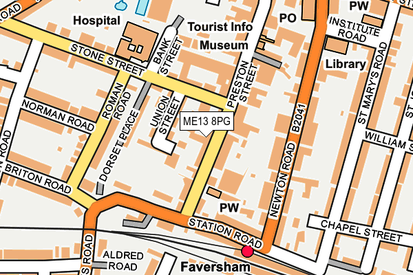 ME13 8PG map - OS OpenMap – Local (Ordnance Survey)