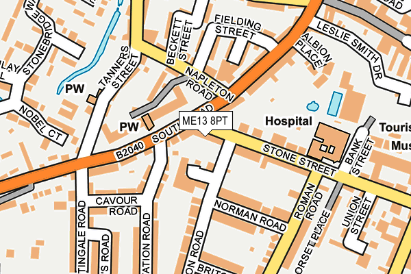 ME13 8PT map - OS OpenMap – Local (Ordnance Survey)