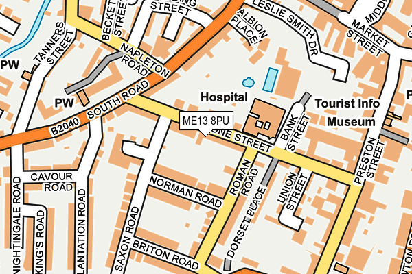 ME13 8PU map - OS OpenMap – Local (Ordnance Survey)