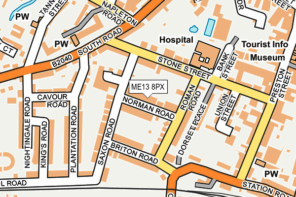 ME13 8PX map - OS OpenMap – Local (Ordnance Survey)