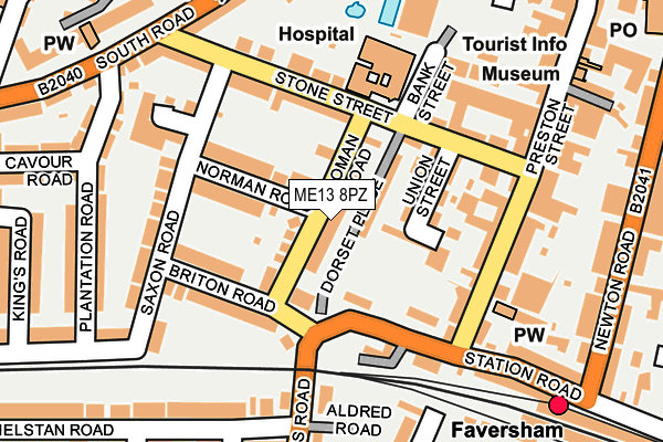 ME13 8PZ map - OS OpenMap – Local (Ordnance Survey)