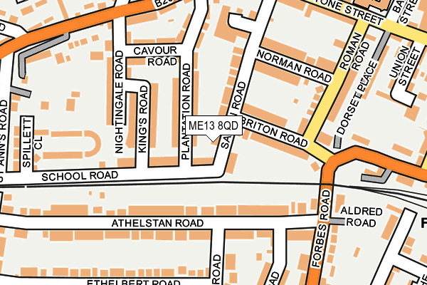 ME13 8QD map - OS OpenMap – Local (Ordnance Survey)