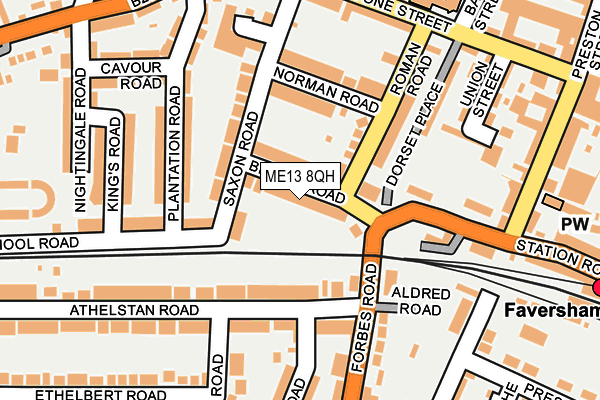 ME13 8QH map - OS OpenMap – Local (Ordnance Survey)