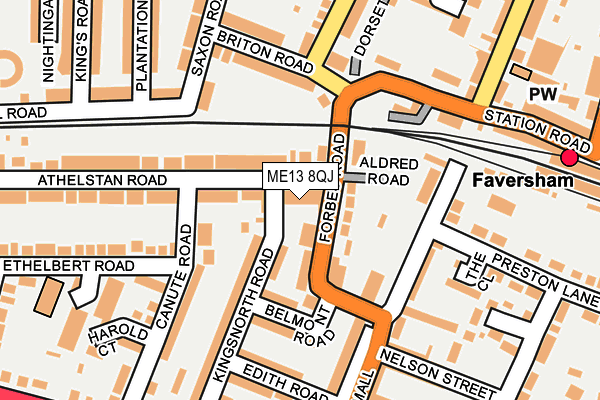 ME13 8QJ map - OS OpenMap – Local (Ordnance Survey)