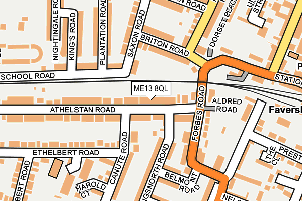 ME13 8QL map - OS OpenMap – Local (Ordnance Survey)