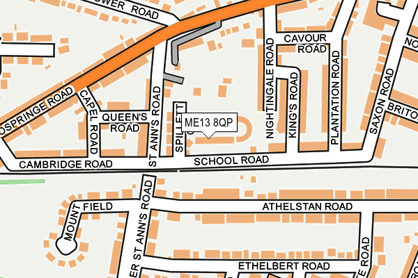 ME13 8QP map - OS OpenMap – Local (Ordnance Survey)