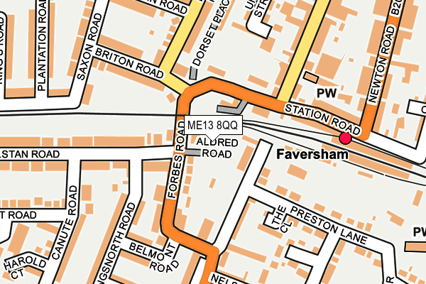 ME13 8QQ map - OS OpenMap – Local (Ordnance Survey)