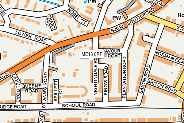 ME13 8RF map - OS OpenMap – Local (Ordnance Survey)