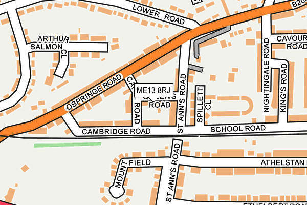 ME13 8RJ map - OS OpenMap – Local (Ordnance Survey)