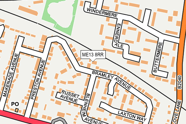 ME13 8RR map - OS OpenMap – Local (Ordnance Survey)
