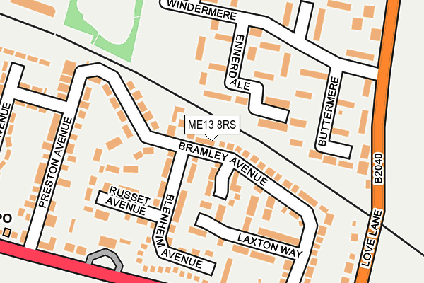 ME13 8RS map - OS OpenMap – Local (Ordnance Survey)