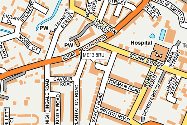 ME13 8RU map - OS OpenMap – Local (Ordnance Survey)