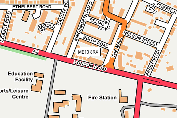 ME13 8RX map - OS OpenMap – Local (Ordnance Survey)