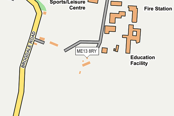 ME13 8RY map - OS OpenMap – Local (Ordnance Survey)