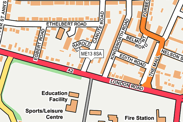 ME13 8SA map - OS OpenMap – Local (Ordnance Survey)