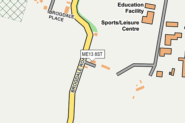 ME13 8ST map - OS OpenMap – Local (Ordnance Survey)