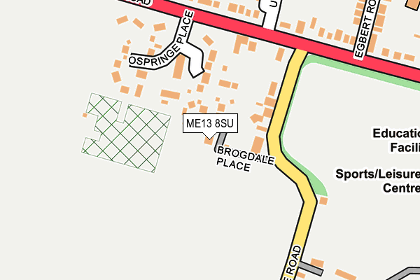 ME13 8SU map - OS OpenMap – Local (Ordnance Survey)