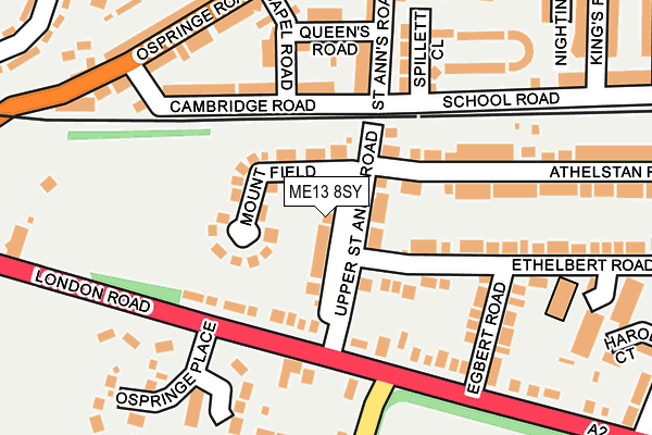 ME13 8SY map - OS OpenMap – Local (Ordnance Survey)