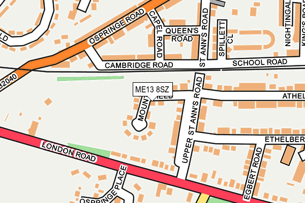 ME13 8SZ map - OS OpenMap – Local (Ordnance Survey)