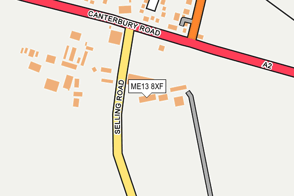 ME13 8XF map - OS OpenMap – Local (Ordnance Survey)