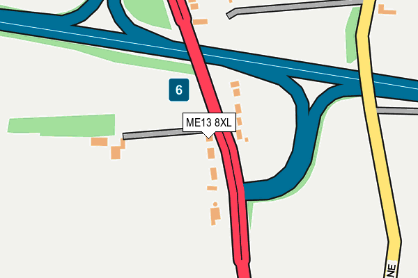 ME13 8XL map - OS OpenMap – Local (Ordnance Survey)