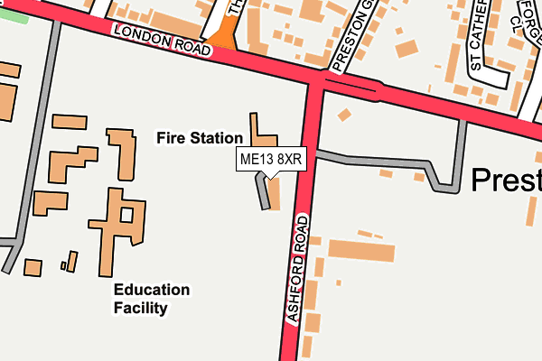 ME13 8XR map - OS OpenMap – Local (Ordnance Survey)