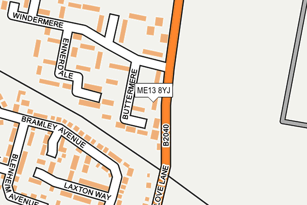 ME13 8YJ map - OS OpenMap – Local (Ordnance Survey)