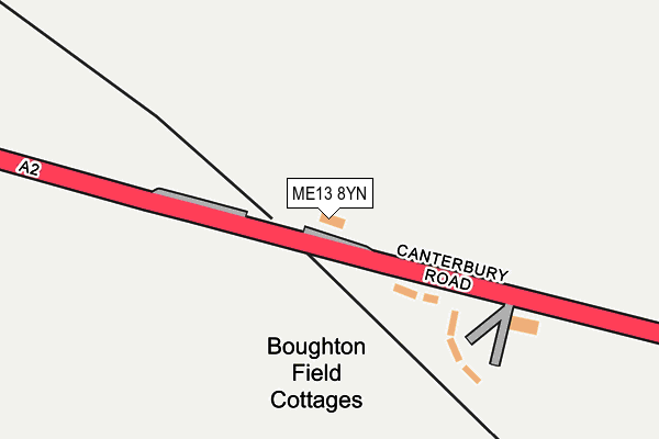 ME13 8YN map - OS OpenMap – Local (Ordnance Survey)