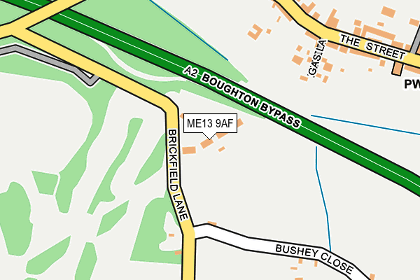 ME13 9AF map - OS OpenMap – Local (Ordnance Survey)