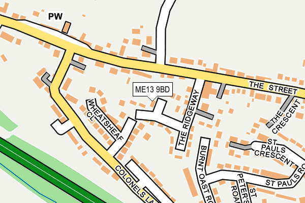 ME13 9BD map - OS OpenMap – Local (Ordnance Survey)