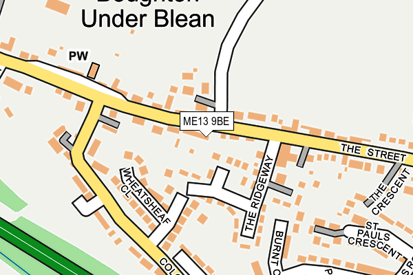 ME13 9BE map - OS OpenMap – Local (Ordnance Survey)