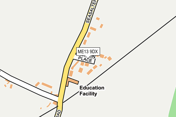 ME13 9DX map - OS OpenMap – Local (Ordnance Survey)